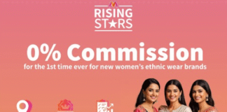 Myntra has announced a zero commission festive offer for new women’s ethnic wear brands as part of its Myntra Rising Stars program.