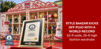Pujo euphoria begins: Style Baazar puts fashion on the record with the world’s largest wardrobe